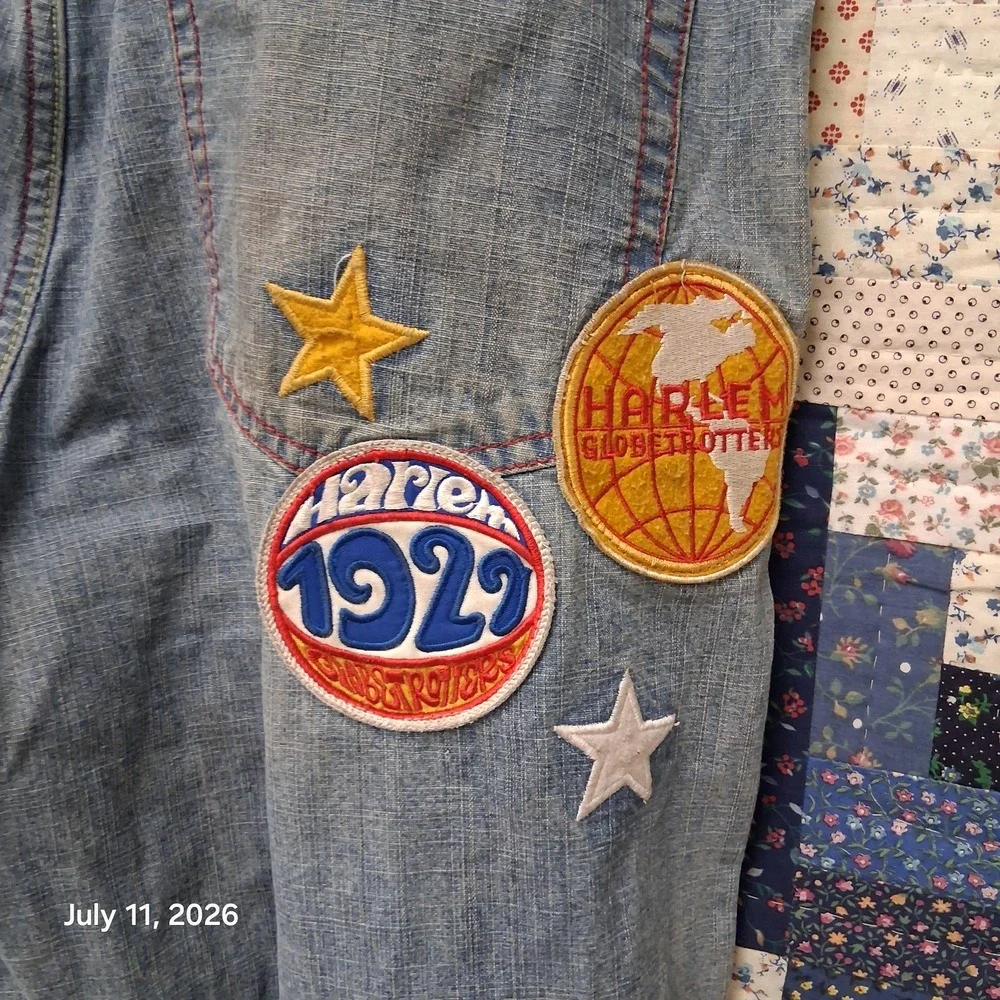 VTG Platinum Fubu Harlem Globetrotters Denim Jeans Size 38x34